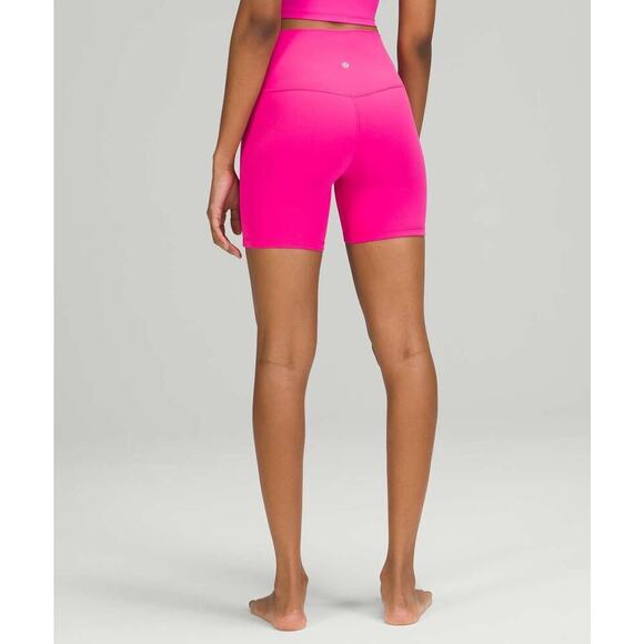 Lululemon Align High-Rise Short 6″ Nulu Hot Pink Size 10 Sonic Pink - Picture 2 of 10